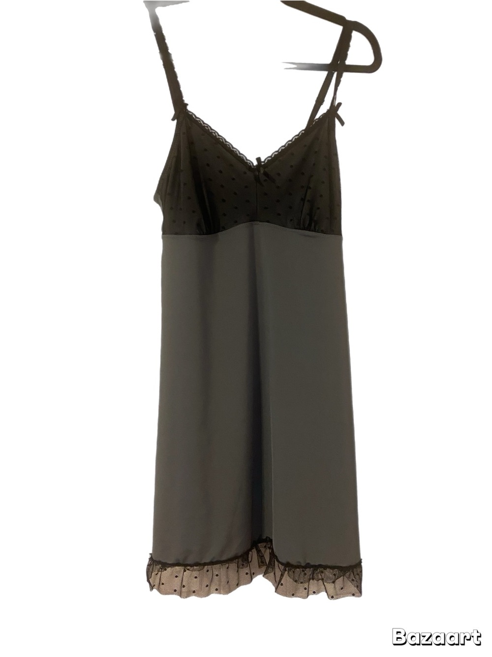 Marilyn Monroe Black Polka Dot Lace-Trim Slip
